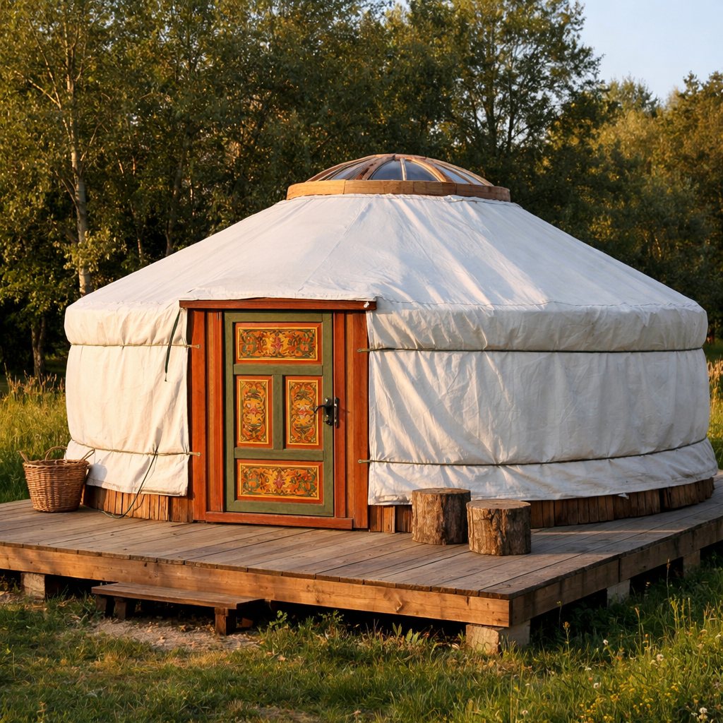 Jurte oder Rundzelt, Yurt or round tent
